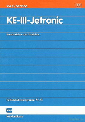 Cover des SSP Nr. 95 von VW / Audi mit dem Titel: KE-III-Jetronic 