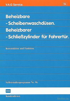 Cover des SSP Nr. 96 von VW / Audi mit dem Titel: Beheizbare Scheibenwaschdüsen Beheizbarer Schließzylinder für Fahrertür 