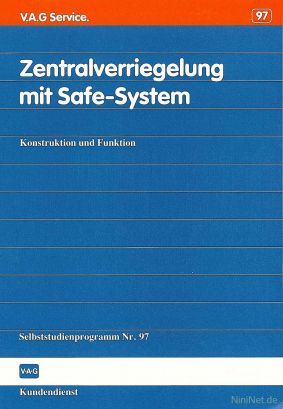 Cover des SSP Nr. 97 von VW / Audi mit dem Titel: Zentralverriegelung mit Safe-System 