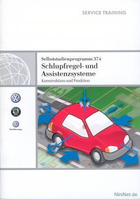 Cover des SSP Nr. 374 von VW Skoda Volkswagen Nutzfahrzeuge mit dem Titel: Schlupfregel- und Assistenzsysteme 
