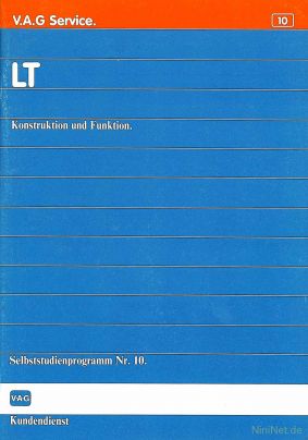 Cover des SSP Nr. 10 von VW mit dem Titel: LT 