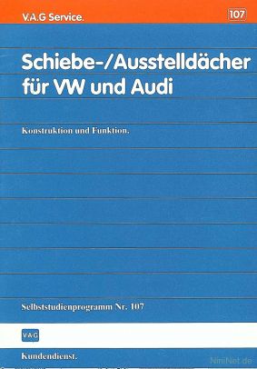 Cover des SSP Nr. 107 von VW / Audi mit dem Titel: Schiebe-/Ausstelldächer für VW und Audi 