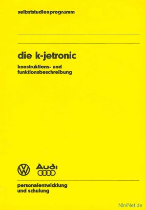 Cover des SSP Nr. 11 von VW mit dem Titel: Die K-Jetronic 