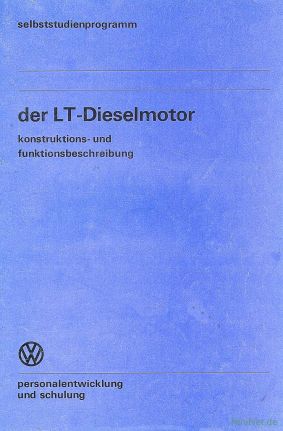 Cover des SSP Nr. 12 von VW mit dem Titel: Der LT-Dieselmotor 
