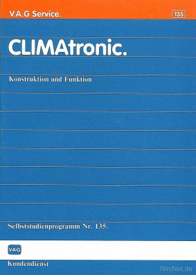 Cover des SSP Nr. 135 von VW mit dem Titel: CLIMAtronic 