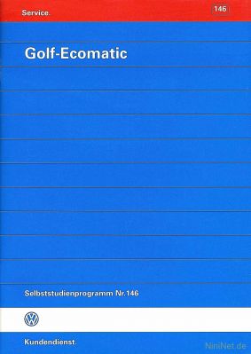 Cover des SSP Nr. 146 von VW mit dem Titel: Golf-Ecomatic 