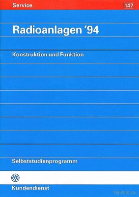 Cover des SSP Nr. 147 von VW mit dem Titel: Radioanlagen ´94 