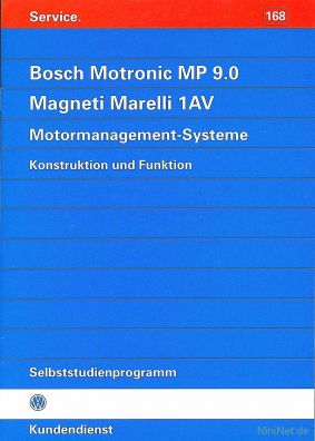 Cover des SSP Nr. 168 von VW mit dem Titel: Bosch Motronic MP 9.0 / Magneti Marelli 1AV Motormanagement-Systeme