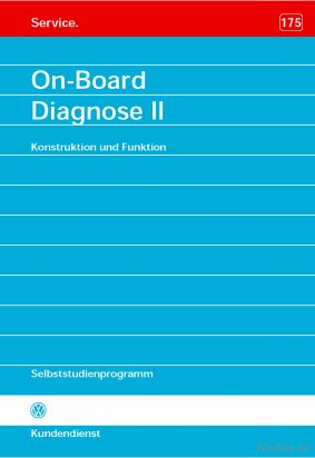 Cover des SSP Nr. 175 von VW mit dem Titel: On-Board-Diagnose II (1995) 