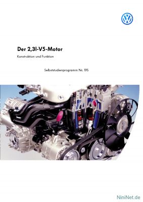 Cover des SSP Nr. 195 von VW mit dem Titel: Der 2,3l-V5-Motor 
