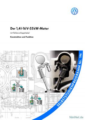 Cover des SSP Nr. 196 von VW mit dem Titel: Der 1,4l-16V-55kW-Motor mit Rollenschlepphebel