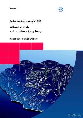 Cover des SSP Nr. 206 von VW mit dem Titel: Allradantrieb mit Haldex-Kupplung 