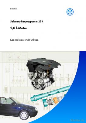 Cover des SSP Nr. 233 von VW mit dem Titel: 2,0 l-Motor 