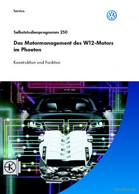 Cover des SSP Nr. 250 von VW mit dem Titel: Das Motormanagement des W12-Motors im Phaeton 