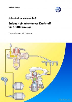 Cover des SSP Nr. 262 von VW mit dem Titel: Erdgas - ein alternativer Kraftstoff für Kraftfahrzeuge 