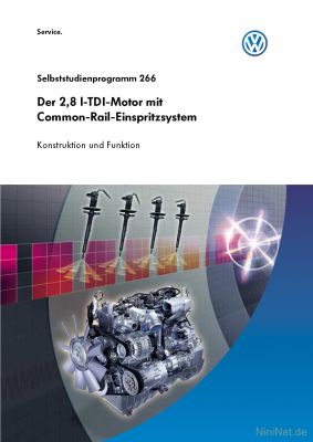 Cover des SSP Nr. 266 von VW mit dem Titel: Der 2,8l TDI-Motor mit Common Rail Einspritzsystem 
