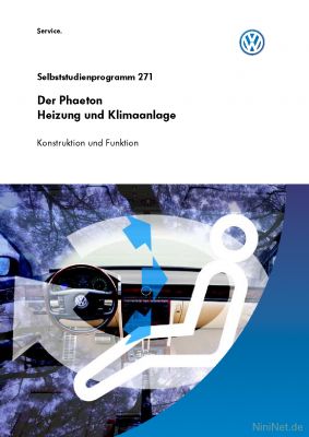 Cover des SSP Nr. 271 von VW mit dem Titel: Der Phaeton - Heizung und Klimaanlage 