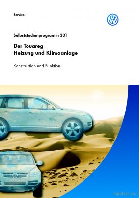 Cover des SSP Nr. 301 von VW mit dem Titel: Der Touareg - Heizung und Klimaanlage 