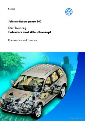 Cover des SSP Nr. 302 von VW mit dem Titel: Der Touareg - Fahrwerk und Allradkonzept 