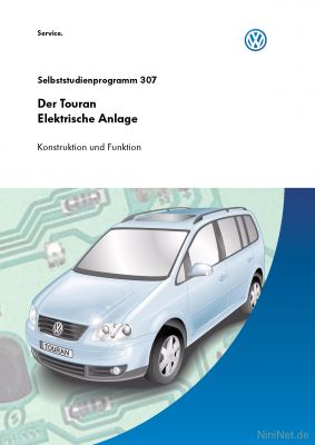 Cover des SSP Nr. 307 von VW mit dem Titel: Der Touran - Elektrische Anlage 