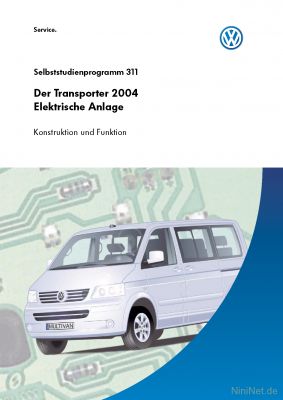 Cover des SSP Nr. 311 von VW mit dem Titel: Der Transporter 2004 - Elektrische Anlage 
