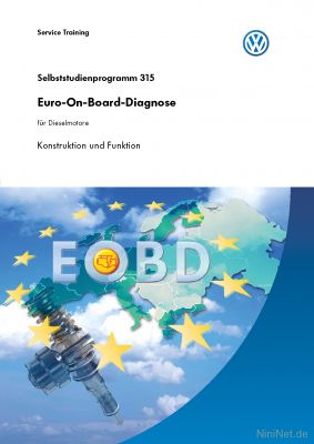 Cover des SSP Nr. 315 von VW mit dem Titel: Euro-On-Board-Diagnose für Dieselmotore