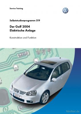 Cover des SSP Nr. 319 von VW mit dem Titel: Der Golf 2004 - Elektrische Anlage 