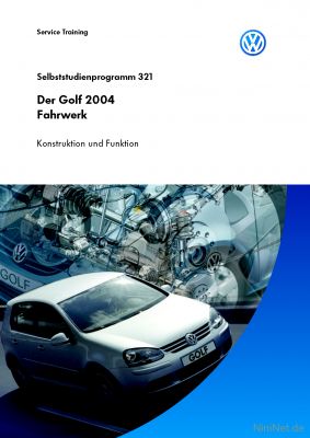 Cover des SSP Nr. 321 von VW mit dem Titel: Der Golf 2004 - Fahrwerk 