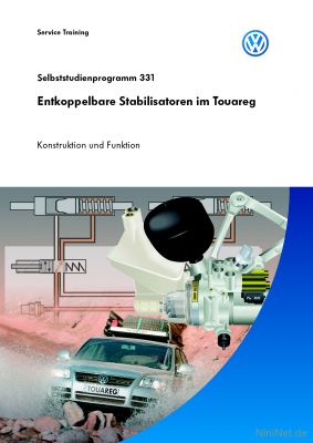Cover des SSP Nr. 331 von VW mit dem Titel: Entkoppelbare Stabilisatoren im Touareg 
