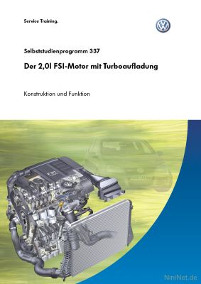 Cover des SSP Nr. 337 von VW mit dem Titel: Der 2,0l FSI Motor mit Turboaufladung 