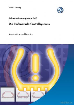 Cover des SSP Nr. 347 von VW mit dem Titel: Reifendruck-Kontrollsysteme 