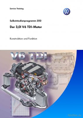 Cover des SSP Nr. 350 von VW mit dem Titel: Der 3,0l V6 TDI-Motor 