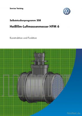 Cover des SSP Nr. 358 von VW mit dem Titel: Heißfilm-Luftmassenmesser HFM 6 
