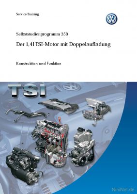 Cover des SSP Nr. 359 von VW mit dem Titel: Der 1,4l TSI-Motor mit Doppelaufladung 