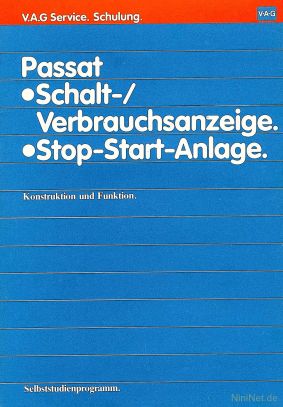 Cover des SSP Nr. 37 von VW mit dem Titel: Passat •Schalt-/Verbrauchsanzeige •Stop-Start-Anlage