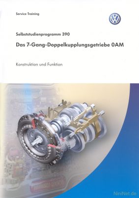 Cover des SSP Nr. 390 von VW mit dem Titel: Das 7-Gang-Doppelkupplungsgetriebe 0AM 