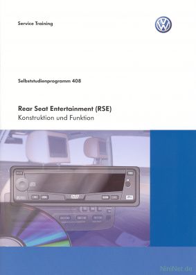 Cover des SSP Nr. 408 von VW mit dem Titel: Rear Seat Entertainment (RSE) 