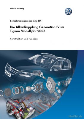 Cover des SSP Nr. 414 von VW mit dem Titel: Die Allradkupplung Generation IV im Tiguan Modelljahr 2008 