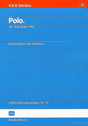 Cover des SSP Nr. 42 von VW mit dem Titel: Polo Ab Modelljahr 1982