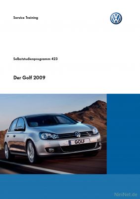 Cover des SSP Nr. 423 von VW mit dem Titel: Der Golf 2009 