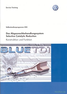 Cover des SSP Nr. 424 von VW mit dem Titel: Das Abgasnachbehandlungssystem Selective Catalytic Reduction 