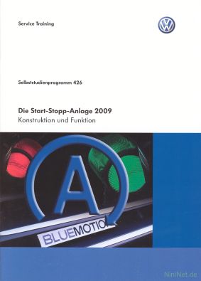 Cover des SSP Nr. 426 von VW mit dem Titel: Die Start-Stopp-Anlage 2009 