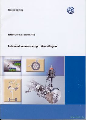 Cover des SSP Nr. 448 von VW mit dem Titel: Fahrwerksvermessung - Grundlagen 