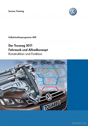 Cover des SSP Nr. 469 von VW mit dem Titel: Der Touareg 2011 Fahrwerk und Allradkonzept
