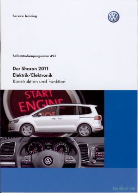 Cover des SSP Nr. 493 von VW mit dem Titel: Der Sharan 2011 Elektrik/Elektronik