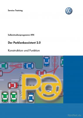 Cover des SSP Nr. 494 von VW mit dem Titel: Der Parklenkassistent 2.0 