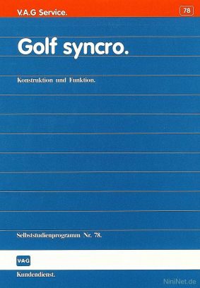 Cover des SSP Nr. 78 von VW mit dem Titel: Golf syncro 