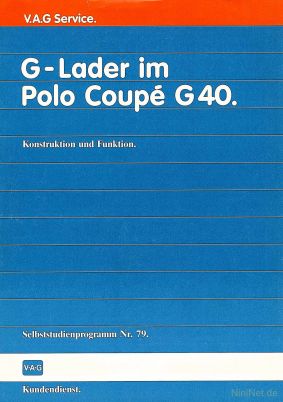 Cover des SSP Nr. 79 von VW mit dem Titel: G-Lader im Polo Coupé G40 