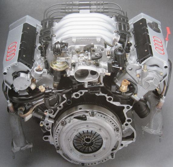 Audi V6-Motor von hinten